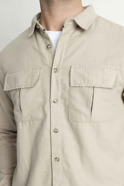 The Beige Regular Fit Shirt